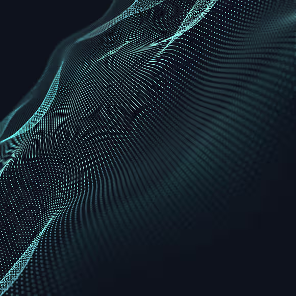 Imagen de un cuadrado moderno con tonos azules neon